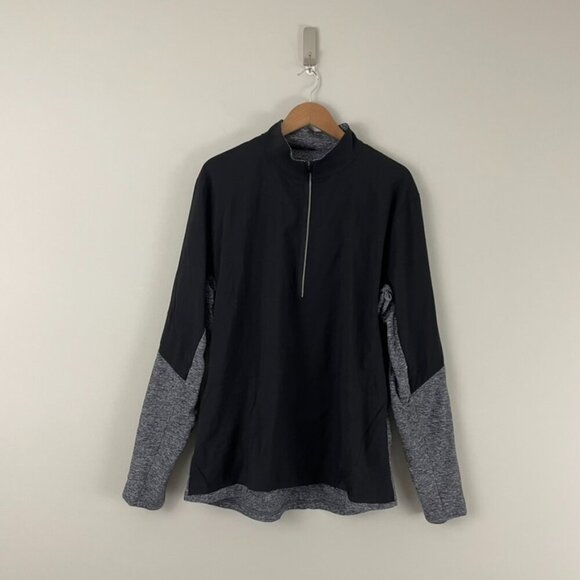 Lululemon Surge Shield 1/2 Zip Pullover in Black/Gray Men's Size XL - Picture 1 of 6